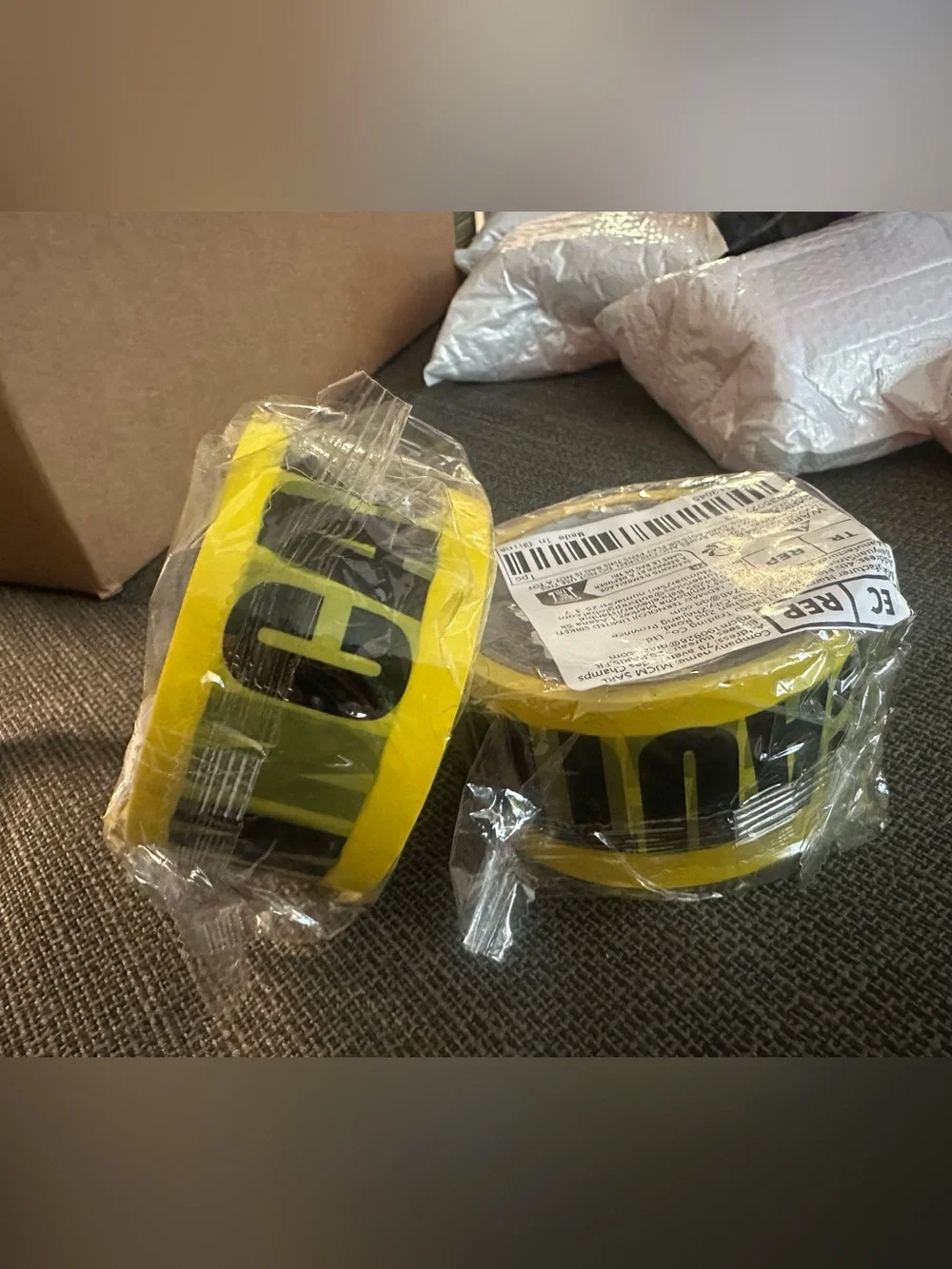 Yellow CAUTION Party Tape - Premium Safety Barrier Black Lettering (2x Available